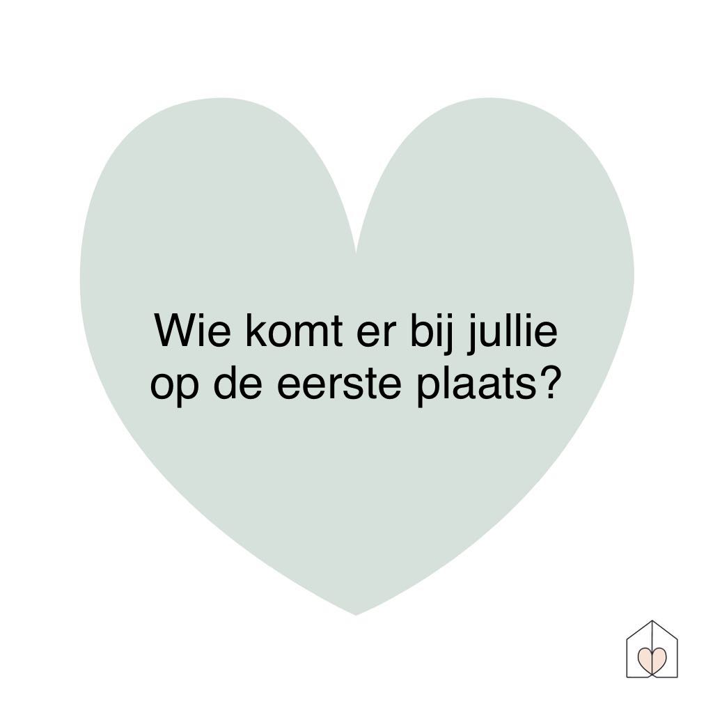 Wie komt er bij jullie op de eerste plaats