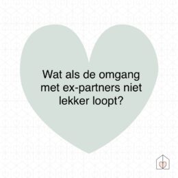 wat als de omgang met de ex partners niet goed loopt